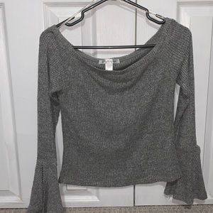 Off shoulder long sleeved
